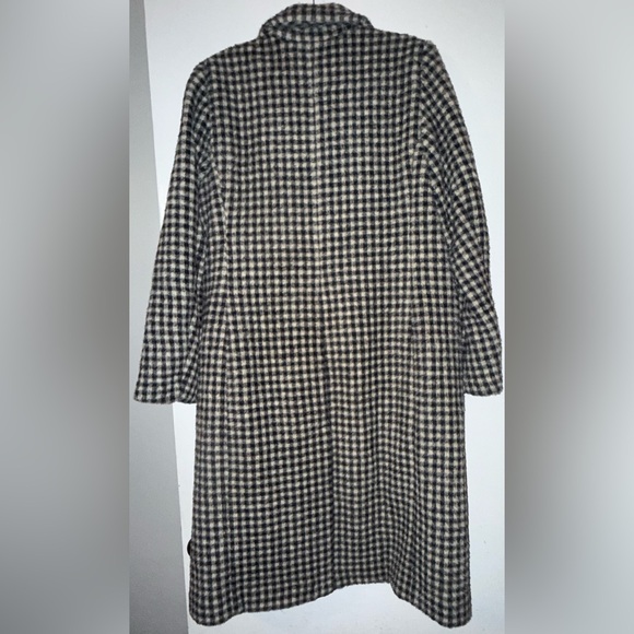 LOFT Black and White Houndstooth Pea Coat Worn ONCE - Picture 5 of 8